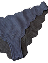 Load image into Gallery viewer, MARYSIA Bikini Bottoms Blue Antibes Strapless Scallop Trim L NEW RRP 180
