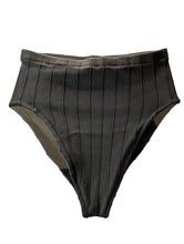 Load image into Gallery viewer, HUNZA G Bikini Bottoms Black Patricia Stretch Line Vertical OS NEW RRP 160
