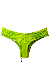 Load image into Gallery viewer, AGENT PROVOCATEUR Bikini Bottom Green Dakotta Strip Rip Cut Out UK10 NEW RRP 225

