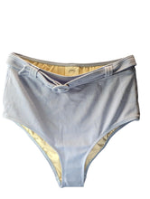 Load image into Gallery viewer, PEONY Bikini Bottoms Blue High Waist Shorts Belted UK14 NEW RRP 190
