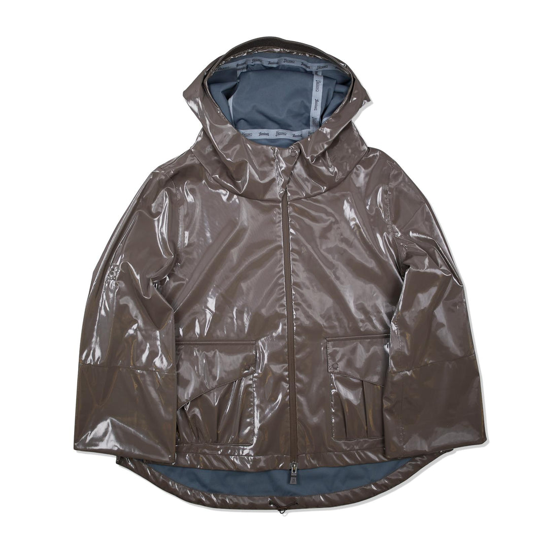 HERNO Ladies Laminar Waterproof Cape Jacket Brown Size 38 NEW RRP660