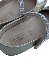 Load image into Gallery viewer, BABYWALKER Luminosa Flat Crystal Strap Gold Leather Shoe UK7 NEW RRP 107

