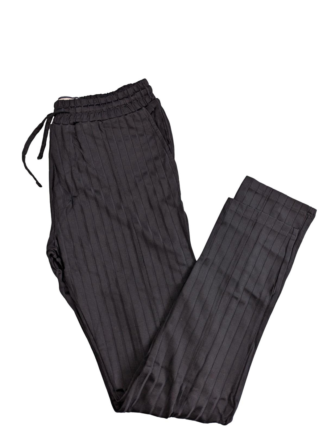 PREVU Girls Black Tracksuit Bottoms Slim Fit Luxury Stripe Trousers M NEW RRP120