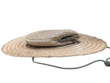 Load image into Gallery viewer, RUSLAN BAGINSKIY Ladies Beige Straw Wide Rim Hat L NEW RRP 274
