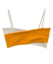 Load image into Gallery viewer, LIVE THE PROCESS Orange Two Tone Supplex Stretch Tank Camisole S NEW RRP120
