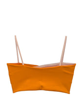 Load image into Gallery viewer, LIVE THE PROCESS Orange Two Tone Supplex Stretch Tank Camisole S NEW RRP120
