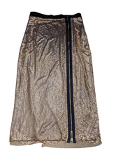 Load image into Gallery viewer, CHRISTOPHER KANE Ladies Gold Mesh Chainlink Metal Layered Skirt UK8 NEW RRP

