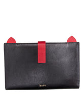 Load image into Gallery viewer, A BATHING APE Ladies Cut Out Logo Leather Black Red Wallet NEW RRP 215
