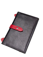 Load image into Gallery viewer, A BATHING APE Ladies Cut Out Logo Leather Black Red Wallet NEW RRP 215
