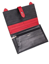 Load image into Gallery viewer, A BATHING APE Ladies Cut Out Logo Leather Black Red Wallet NEW RRP 215
