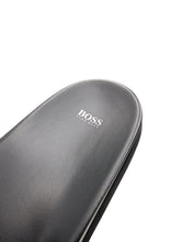 Load image into Gallery viewer, HUGO BOSS Men&#39;s Black Leather Upper Pattern Slider Sandal UK 6 RRP 205
