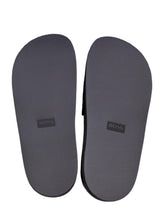 Load image into Gallery viewer, HUGO BOSS Men&#39;s Black Leather Upper Pattern Slider Sandal UK 6 RRP 205
