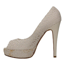 Load image into Gallery viewer, BLUMARINE Court Shoes High Heel Open Toe Beige UK5 RRP250
