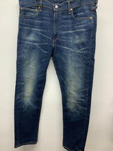 Load image into Gallery viewer, LEVI&#39;S Men&#39;s Blue Wave Lined Distressed Wash Jeans Straight Denim W36 L32
