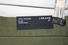 Load image into Gallery viewer, J BRAND Ladies Green Cotton Jose High Rise Tapered Skinny Trousers Size 27 BNWT
