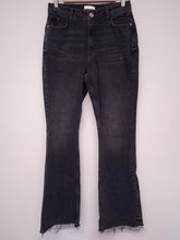 Load image into Gallery viewer, RIVER ISLAND Ladies Dark Grey Cotton Blend Casual Flared Jeans Size UK14
