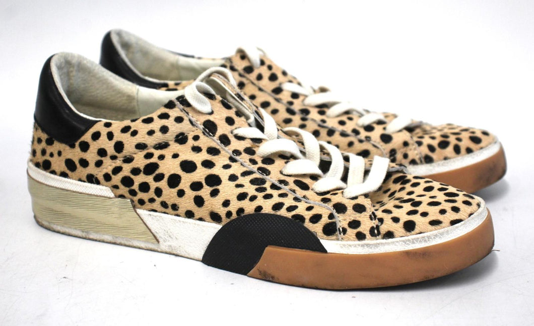 DOLCE VITA Ladies Brown Leopard Print Calf Leather Zina Sneakers Approx UK7