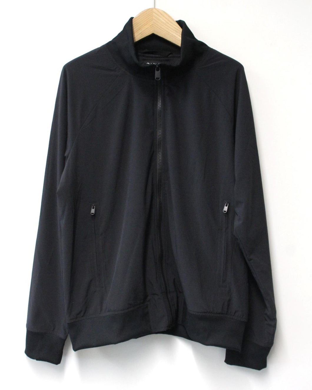 ATHLETA Ladies Black Zip Front Long Sleeve Brooklyn Bomber Jacket Size L