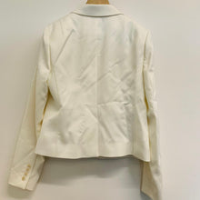 Load image into Gallery viewer, REISS Ladies White Wool Blend Cropped Double Breast Blazer Jacket UK10 NEW
