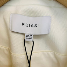 Load image into Gallery viewer, REISS Ladies White Wool Blend Cropped Double Breast Blazer Jacket UK10 NEW
