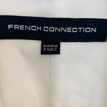 Load image into Gallery viewer, FRENCH CONNECTION Ladies White Frill Lower Long Sleeve Blazer Jacket UK6
