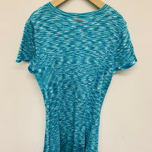Load image into Gallery viewer, MICHAEL KORS Blue Ladies Fit &amp; Flare Round Neck Short Sleeve Dress Size L
