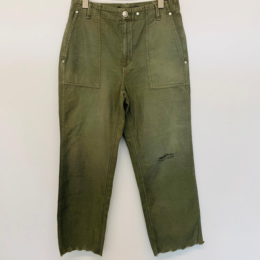 RAG & BONE Green Ladies Lightweight Summer Cargo Pant Trousers Size UK W28 L27