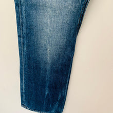 Load image into Gallery viewer, FRAME Blue Ladies Distressed Wash Le Piper Straight Jeans Size UK W30 L27
