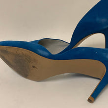 Load image into Gallery viewer, REISS Ladies Blue Suede D&#39;Orsay High Heel Leather Brina Shoe UK8
