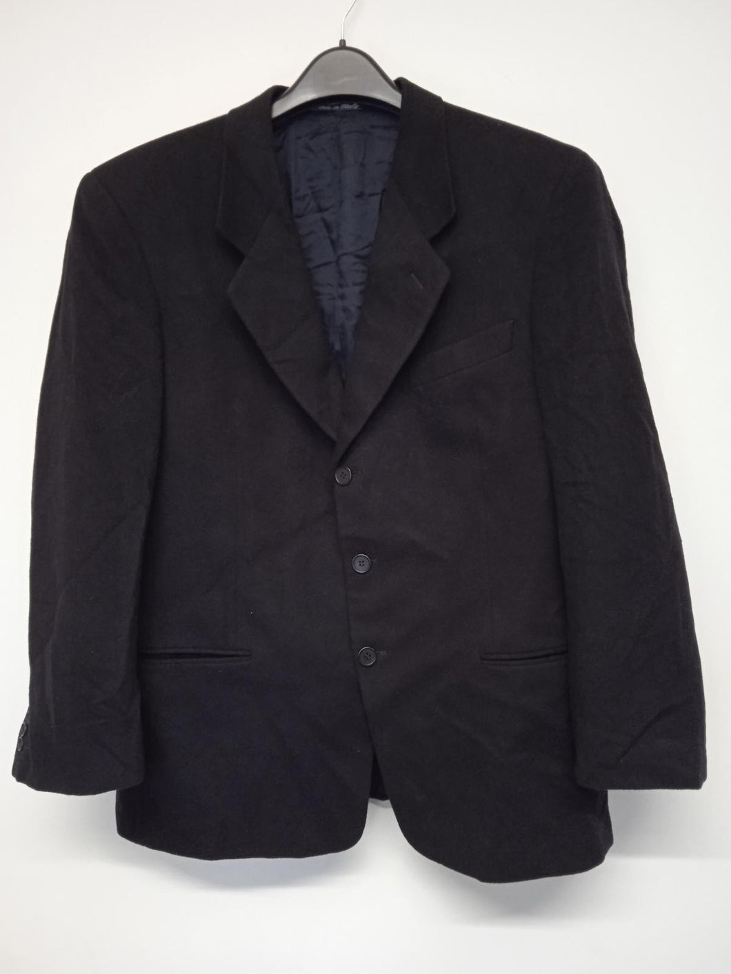 GIORGIO ARMANI Men's Black Cashmere Long Sleeve Single-Breasted Jacket IT44 UK34