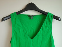 Load image into Gallery viewer, LAUREN RALPH LAUREN Ladies Green Silk Sleeveless V-Neck A-Line Top Size US4 UK8

