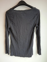 Load image into Gallery viewer, ZOE KARSSEN Ladies Grey Cotton Blend Paris Can Wait Long Sleeve T-shirt Size XS
