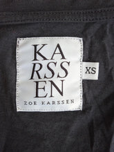 Load image into Gallery viewer, ZOE KARSSEN Ladies Grey Cotton Blend Paris Can Wait Long Sleeve T-shirt Size XS
