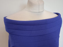 Load image into Gallery viewer, REISS Ladies Navy Blue Stretch Fit Off The Shoulder Seymoure Top Size UK12 NEW
