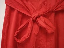 Load image into Gallery viewer, L.K. BENNETT Ladies Aurora Red Cotton Blend Tie-Waist Darly Midi Skirt UK12 NEW
