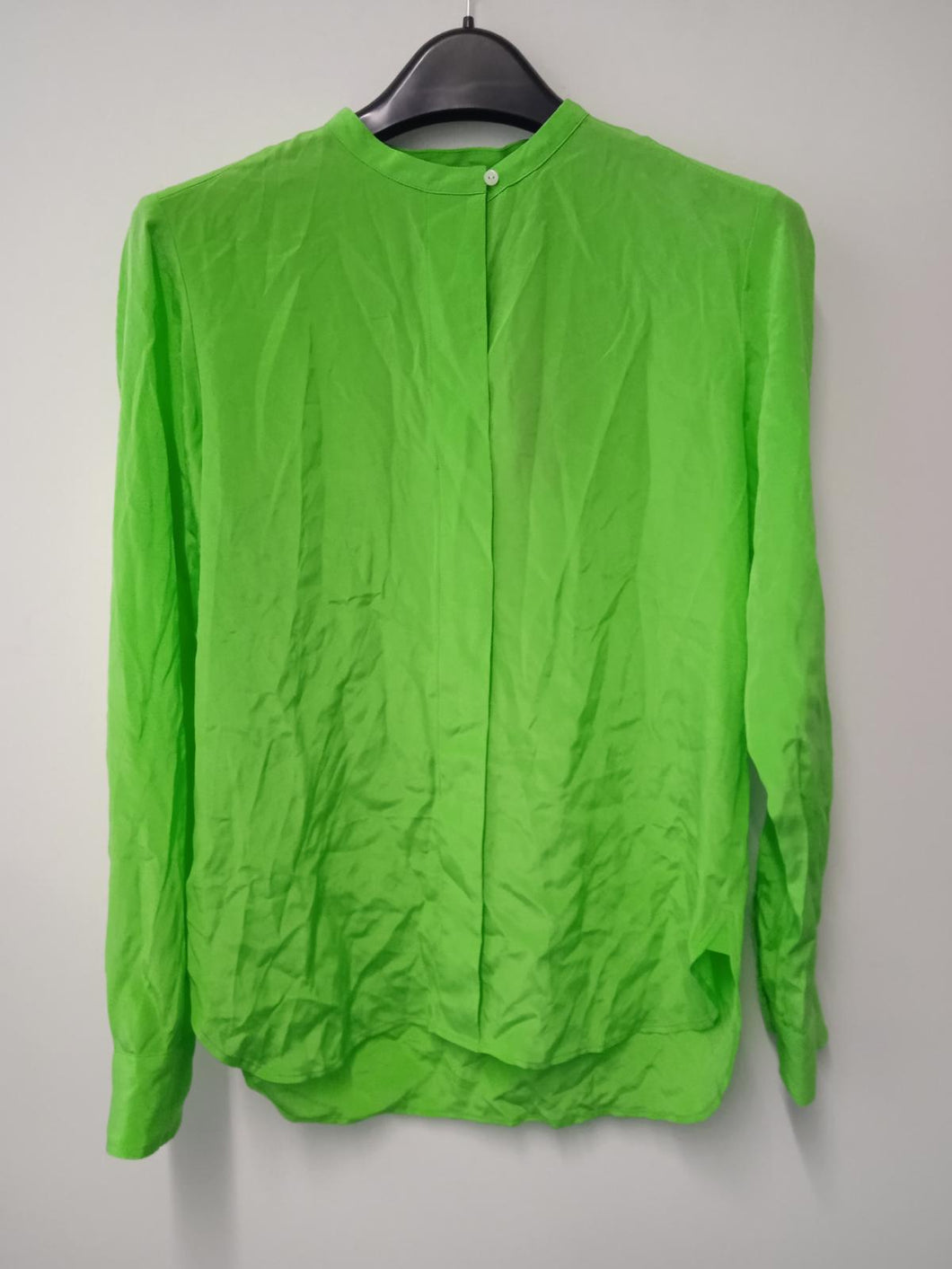 POLO RALPH LAUREN Ladies Green Silk Long Sleeve Clarissa Shirt Size UK4 NEW