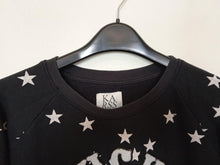 Load image into Gallery viewer, ZOE KARSSEN Ladies Black &amp; White Cotton Blend Lucky Star Long Pullover Jumper S
