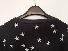 Load image into Gallery viewer, ZOE KARSSEN Ladies Black &amp; White Cotton Blend Lucky Star Long Pullover Jumper S
