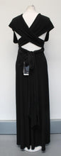Load image into Gallery viewer, COAST Ladies 15 Ways Twist The Wrap Black Stretch Jersey Maxi Dress UK10 NEW
