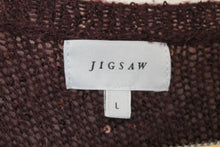Load image into Gallery viewer, JIGSAW Ladies Purple Alpaca Blend Half Sleeve Boat Neck Midi Jumper Dress L
