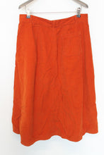 Load image into Gallery viewer, TOAST Ladies Orange Cotton Corduroy Button-Down Midi A-Line Skirt EU42 UK14
