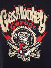 Load image into Gallery viewer, GAS MONKEY Men&#39;s Black Cotton Short Sleeve Blood Sweat &amp; Beers T-Shirt Size M
