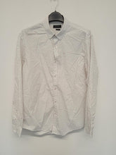 Load image into Gallery viewer, ZARA Men&#39;s White Cotton Long Sleeve Button-Up Patterned Slim Fit Shirt Size XL
