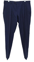 Load image into Gallery viewer, CHARLES TYRWHITT Men&#39;s Navy Blue Zip Fly Slim Pure Wool Suit Trousers W36 L32

