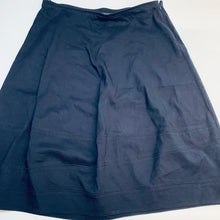 Load image into Gallery viewer, EILEEN FISHER Navy Dark Blue Ladies Formal Light Linen A-Line Skirt Size UK M
