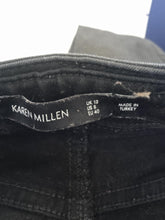 Load image into Gallery viewer, KAREN MILLEN Ladies Black Zip Fly 4-Pocket Jeans Size UK12

