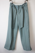 Load image into Gallery viewer, ME Ladies Green Wide Straight Leg Tailored Man Trousers EU38 UK10 BNWT
