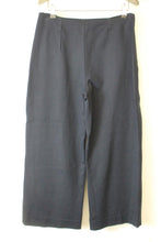 Load image into Gallery viewer, ME Ladies Dark Blue Side Stripe Wide Cropped Leg Trousers EU38 UK10
