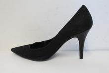 Load image into Gallery viewer, L.K.BENNETT BLACK RIBBON Ladies Black Canvas Pointed Toe Court Shoes  EU39 UK6
