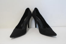 Load image into Gallery viewer, L.K.BENNETT BLACK RIBBON Ladies Black Canvas Pointed Toe Court Shoes  EU39 UK6
